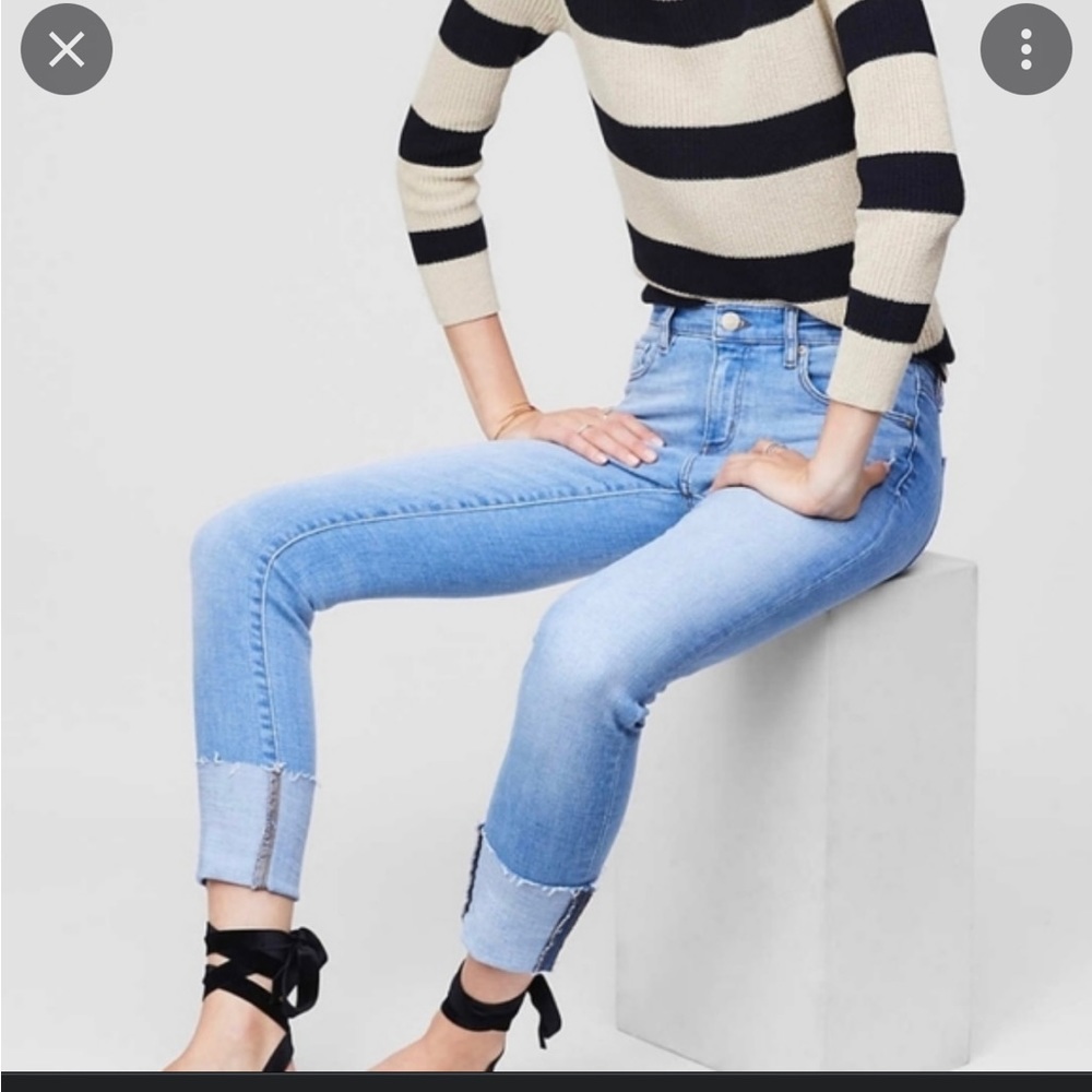 Loft Modern Skinny Cuffed Jeans